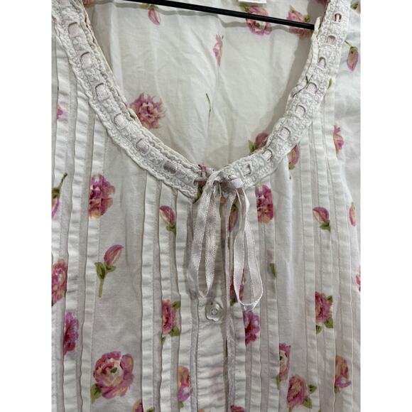 Y2K Victorian Inspired Renaissance Floral Top XL Peasant Romantic Fairy Cottage - Picture 2 of 10